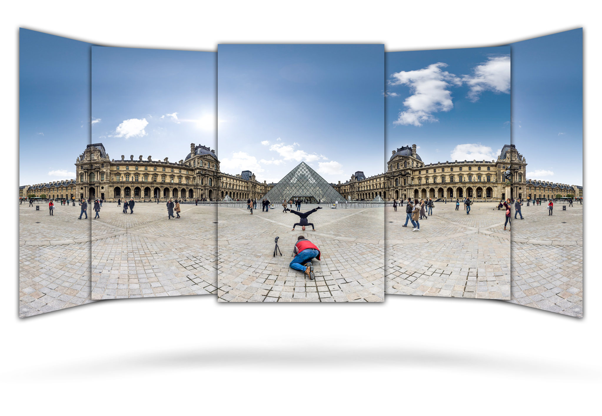Panorama made from individual images