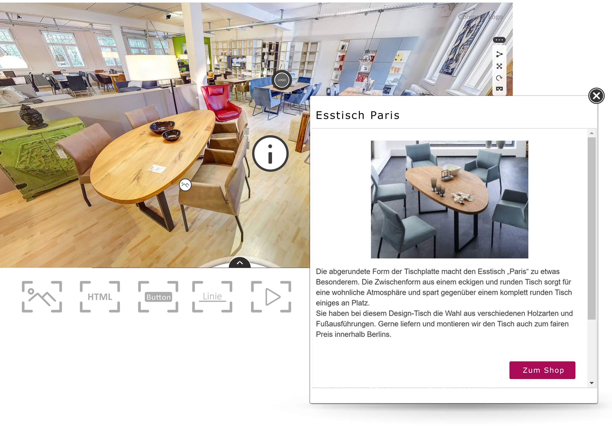Infospot with image and text