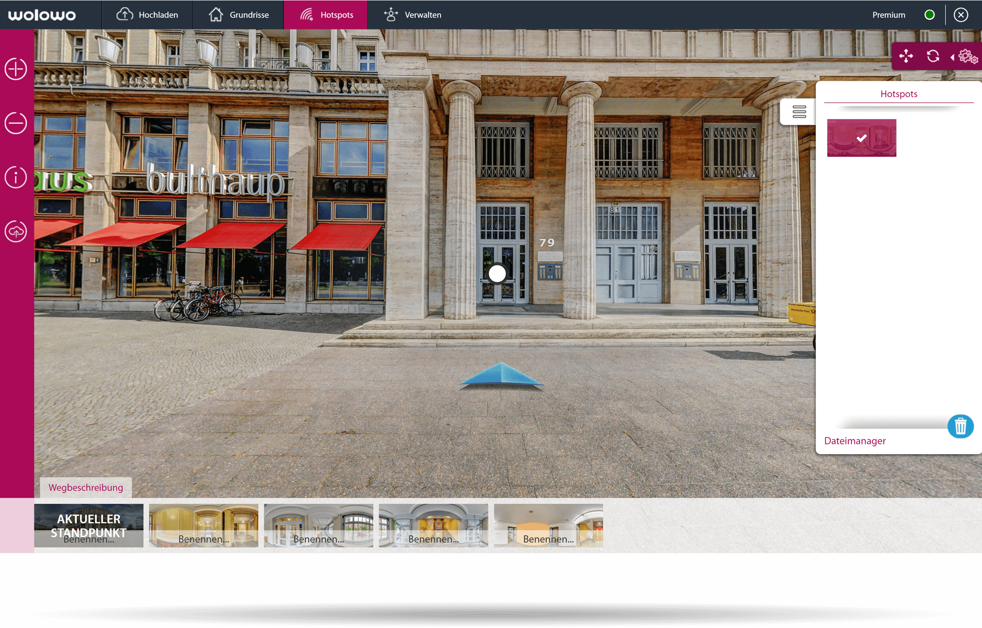 Virtual tour preview image directions