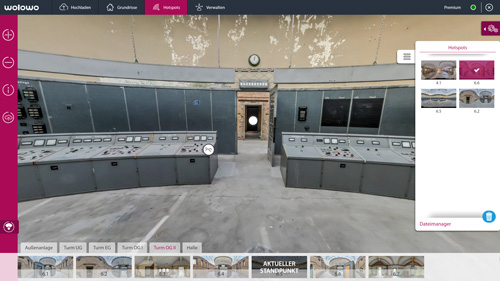 Virtual tour preview image upload panoramas